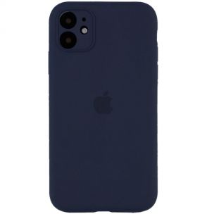Чехол Silicone Case Full Camera Protective (AA) для Apple iPhone 12, Темно-синий / Midnight blue