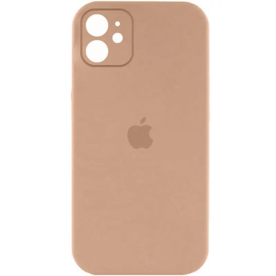 Чохол Silicone Case Full Camera Protective (AA) для Apple iPhone 12, Бежевий / Desert Gold