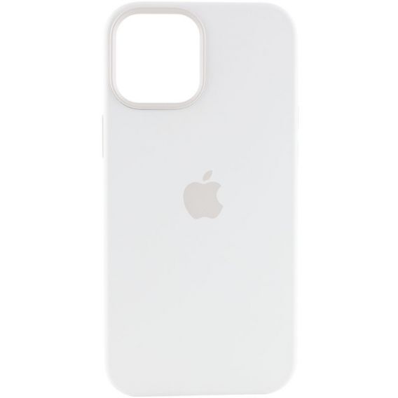 Чохол Silicone case (AAA) with Magsafe and Animation для Apple iPhone 12 Pro / 12, Білий / White