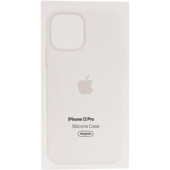 Чохол Silicone case (AAA) with Magsafe and Animation для Apple iPhone 12 Pro / 12, Білий / White