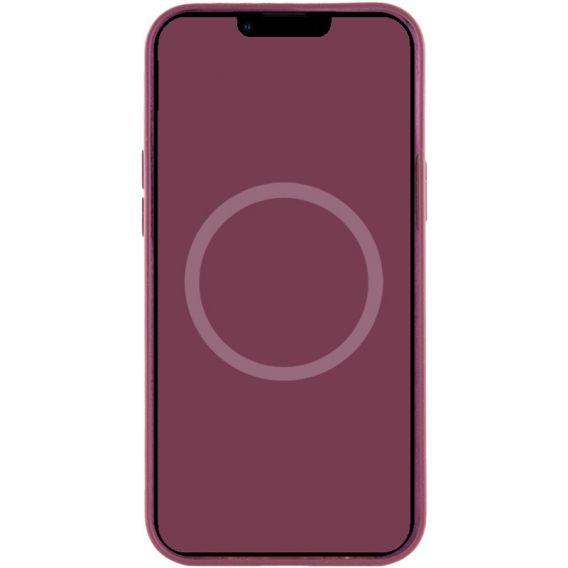 Чохол Silicone case (AAA) with Magsafe and Animation для Apple iPhone 12 Pro / 12, Бордовий / Plum