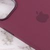 Чохол Silicone case (AAA) with Magsafe and Animation для Apple iPhone 12 Pro / 12, Бордовий / Plum