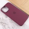 Чохол Silicone case (AAA) with Magsafe and Animation для Apple iPhone 12 Pro / 12, Бордовий / Plum