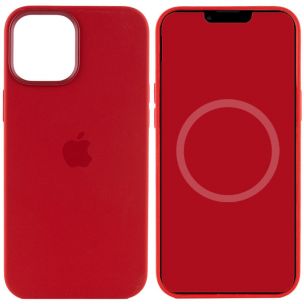Чехол Silicone case (AAA) with Magsafe and Animation для Apple iPhone 12 Pro / 12, Красный / Red
