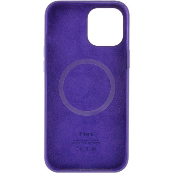 Чохол Silicone case (AAA) with Magsafe and Animation для Apple iPhone 12 Pro / 12, Фіолетовий / Amethyst