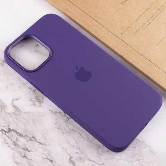 Чохол Silicone case (AAA) with Magsafe and Animation для Apple iPhone 12 Pro / 12, Фіолетовий / Amethyst