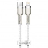 Дата кабель Baseus Cafule Series Metal Type-C to Lightning PD 20W (2m) (CATLJK-B) Білий Дата кабель Baseus Cafule Series Metal Type-C to Lightning PD 20W (2m) (CATLJK-B) Білий