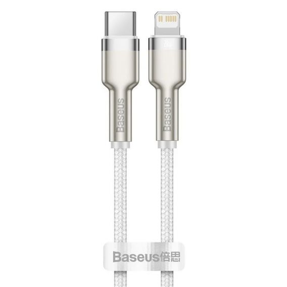 Дата кабель Baseus Cafule Series Metal Type-C to Lightning PD 20W (2m) (CATLJK-B), Білий