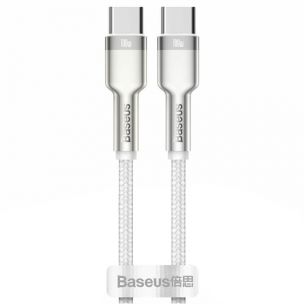 Дата кабель Baseus Cafule Series Metal Type-C to Type-C 100W (2m) (CATJK-D) Білий