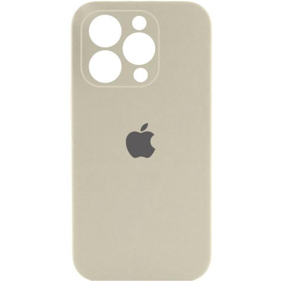 Чохол Silicone Case Full Camera Protective (AA) Apple iPhone 13 Pro Max, Бежевий / Antique White