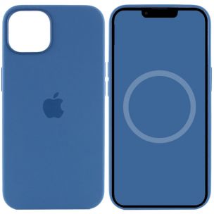 Чохол Silicone case (AAA) with Magsafe and Animation для Apple iPhone 13, Синій / Blue Jay