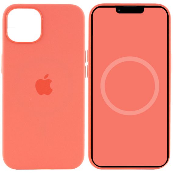 Чохол Silicone case (AAA) with Magsafe and Animation для Apple iPhone 13, Рожевий / Pink Pomelo