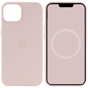 Чохол Silicone case (AAA) with Magsafe and Animation для Apple iPhone 13, Рожевий / Chalk Pink