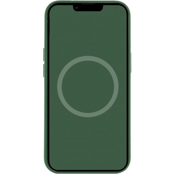 Чохол Silicone case (AAA) with Magsafe and Animation для Apple iPhone 13, Зелений / Clover