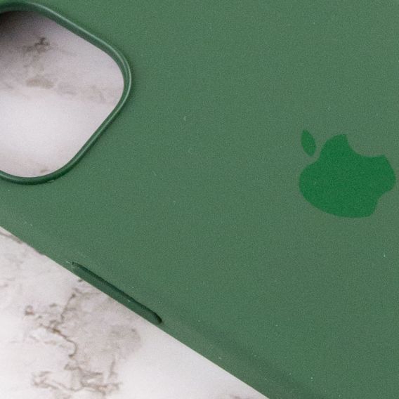 Чохол Silicone case (AAA) with Magsafe and Animation для Apple iPhone 13, Зелений / Clover