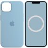 Чохол Silicone case (AAA) with Magsafe and Animation для Apple iPhone 13, Синій / Blue Fog