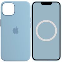 Чохол Silicone case (AAA) with Magsafe and Animation для Apple iPhone 13, Синій / Blue Fog