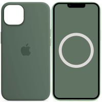 Чехол Silicone case (AAA) with Magsafe and Animation для Apple iPhone 13 (6.1) Зеленый / Eucalyptus