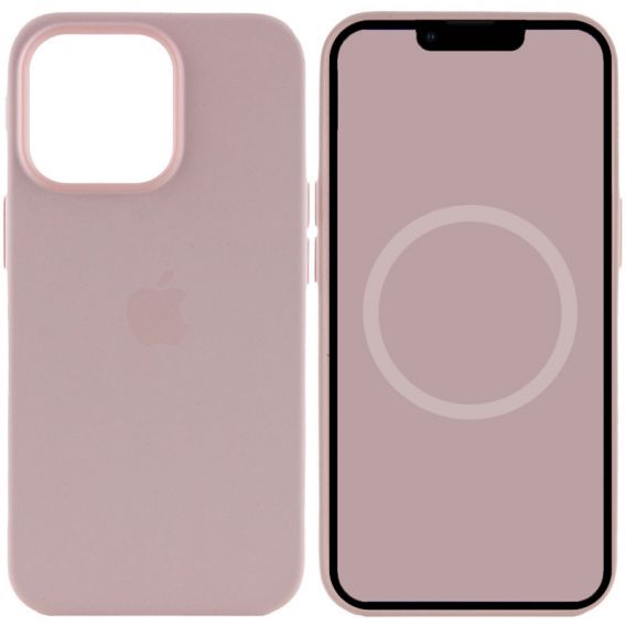 Чохол Silicone case (AAA) with Magsafe and Animation для Apple iPhone 13 Pro, Рожевий / Chalk Pink
