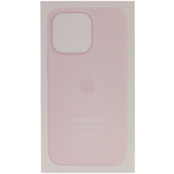 Чохол Silicone case (AAA) with Magsafe and Animation для Apple iPhone 13 Pro, Рожевий / Chalk Pink