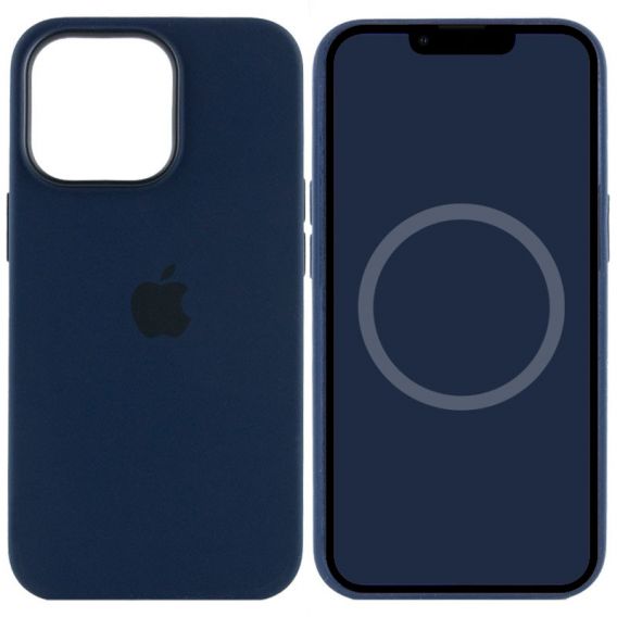 Чохол Silicone case (AAA) with Magsafe and Animation для Apple iPhone 13 Pro, Синій / Abyss Blue