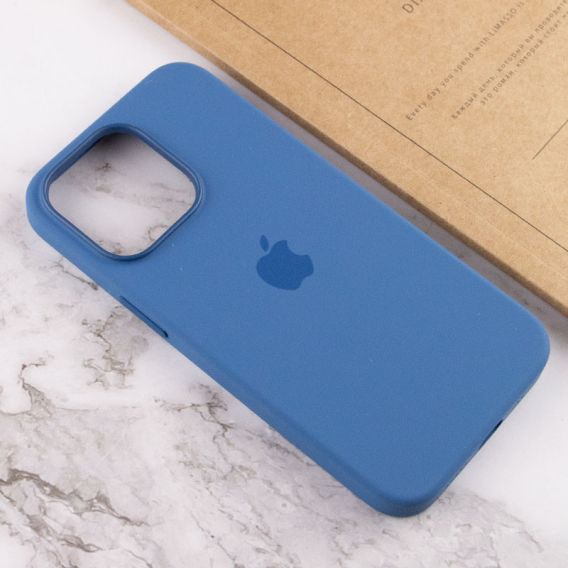 Чохол Silicone case (AAA) with Magsafe and Animation для Apple iPhone 13 Pro, Синій / Blue Jay