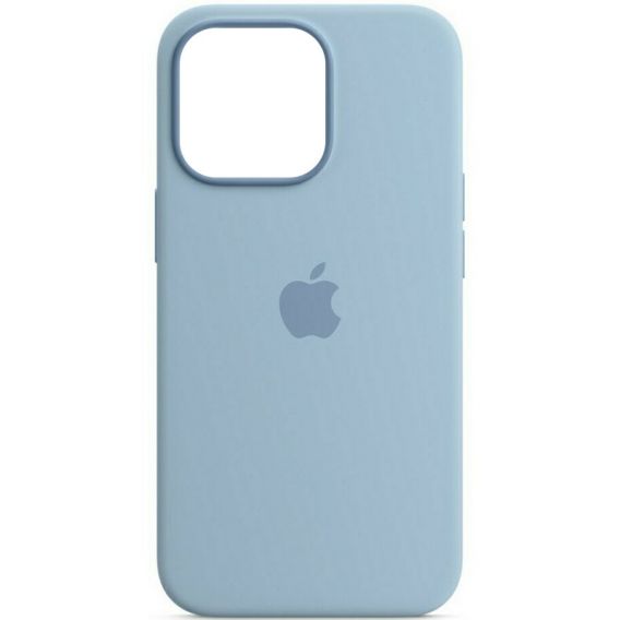 Чохол Silicone case (AAA) with Magsafe and Animation для Apple iPhone 13 Pro, Синій / Blue Fog