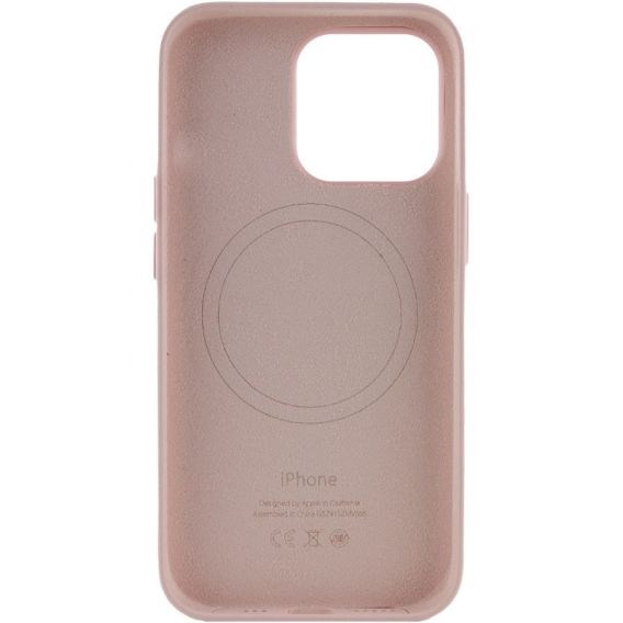 Чохол Silicone case (AAA) з Magsafe and Animation для Apple iPhone 13 Pro Max, Рожевий / Chalk Pink