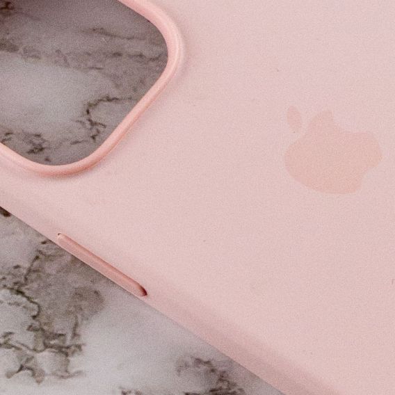 Чохол Silicone case (AAA) з Magsafe and Animation для Apple iPhone 13 Pro Max, Рожевий / Chalk Pink