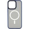 TPU+PC чохол Metal Buttons with MagSafe для Apple iPhone 12 Pro / 12, Синій