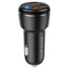 АЗУ Borofone BZ17 Core QC3.0 3A (2USB-A) + кабель USB to Type-C, Чорний