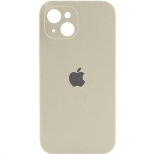 Чехол Silicone Case Full Camera Protective (AA) для Apple iPhone 14, Бежевый / Antique White