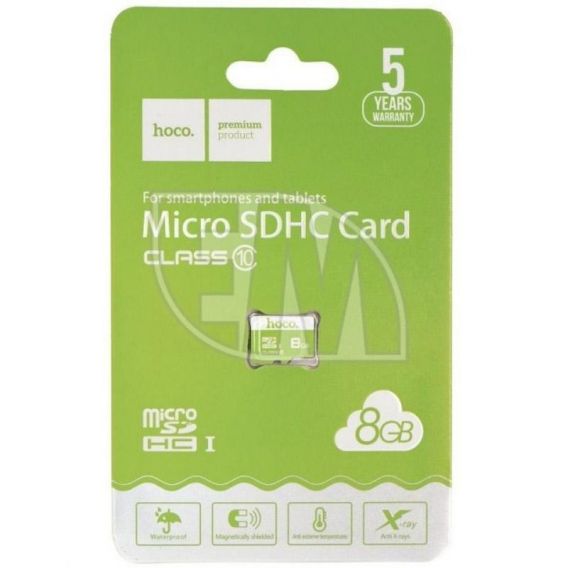 Карта пам'яті Hoco microSDHC Class 10 - 8GB (без адаптера), Green