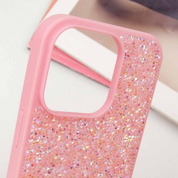 TPU чохол Bling World Rock Diamond для Apple iPhone 14 Pro, Рожевий