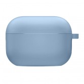 Силіконовий футляр з мікрофіброю для навушників Airpods Pro 2 / Pro Блакитний / Lilac Blue