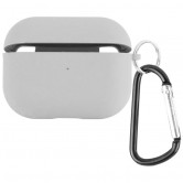 Силіконовий футляр з мікрофіброю для навушників Airpods Pro 2 / Pro Сірий / Stone