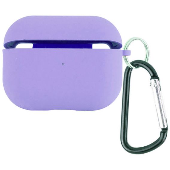 Силіконовий футляр з мікрофіброю для навушників Airpods Pro 2 / Pro, Бузковий / Dasheen