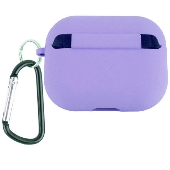 Силіконовий футляр з мікрофіброю для навушників Airpods Pro 2 / Pro, Бузковий / Dasheen