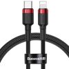 Дата кабель Baseus Cafule Type-C to Lightning PD 20W (1m) (CATLKLF), Red / Black