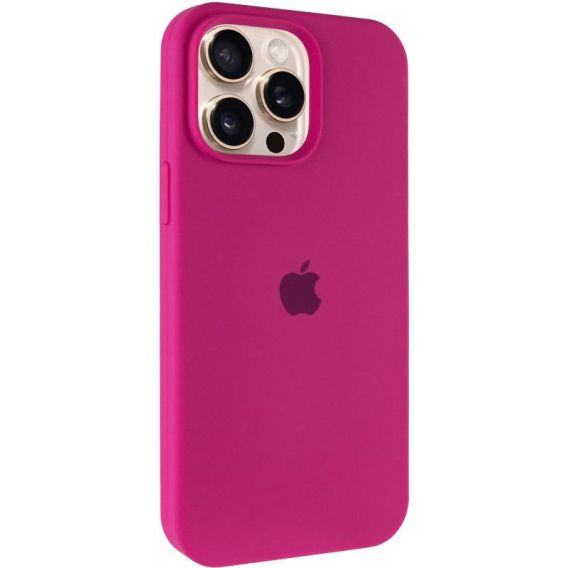 Чехол Silicone Case Full Protective (AA) для Apple iPhone 15 Pro Max, Малиновый / Dragon Fruit