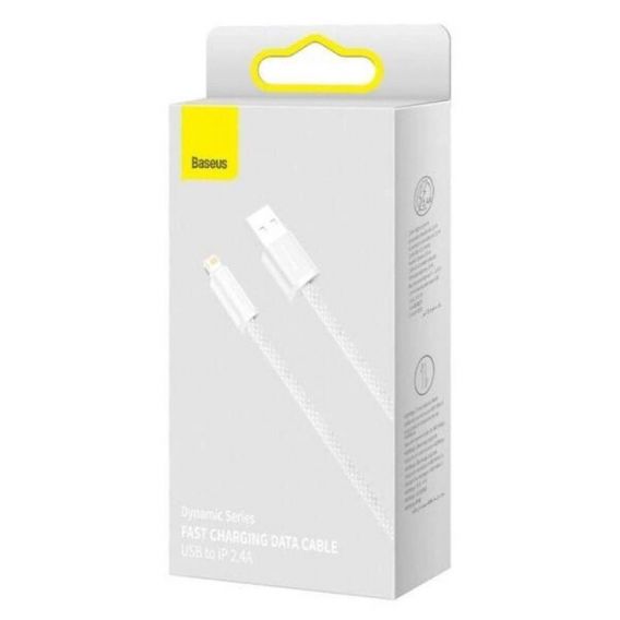 Дата кабель Baseus Dynamic Series USB to Lightning 2.4A (1m) (CALD000402), White