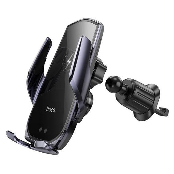 Автотримач із БЗУ Hoco CA202 Plus, Black