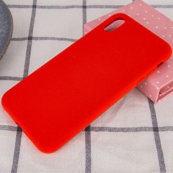 Чохол Silicone Case Full Protective (AA) NO LOGO для Apple iPhone X / XS, Червоний / Red