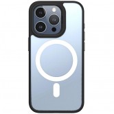 TPU+PC чехол Blueo Skin Friendly Frosted with MagSafe для Apple iPhone 16 Pro Max (6.9 дюйма) Черный / Белое кольцо