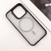 TPU+PC чохол Blueo Skin Friendly Frosted with MagSafe для Apple iPhone 16 Pro Max, Чорний / Біле кільце