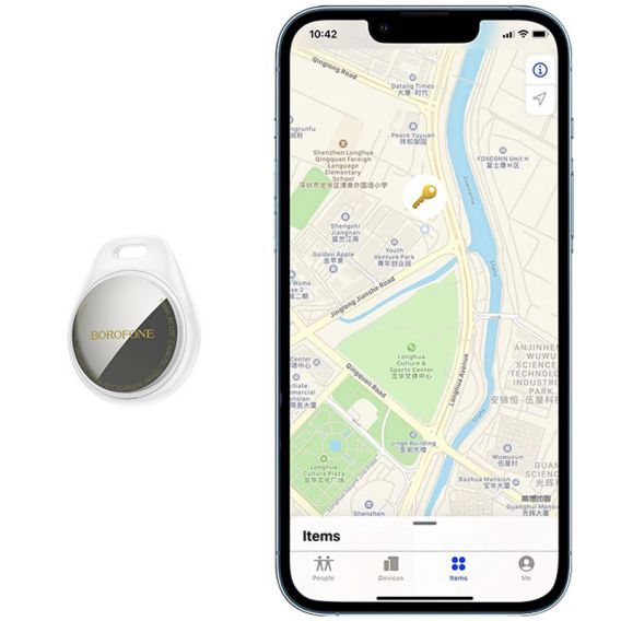 Трекер Borofone BC100 Ingenioso intelligent positioning anti-lost, White