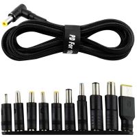 Кабель USB-C to DC 100W з набором перехідників для ноутбука 10in1, Black