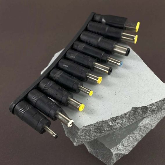 Кабель USB-C to DC 100W з набором перехідників для ноутбука 10in1, Black