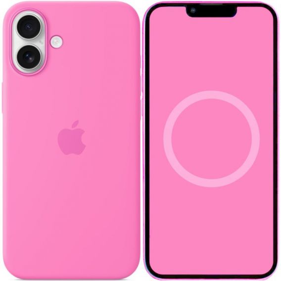 Чохол Silicone case (AAA) with Magsafe and Animation (button) для Apple iPhone 16, Peony