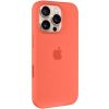 Чохол Silicone case (AAA) with Magsafe and Animation (button) для Apple iPhone 16 Pro, Tangerine